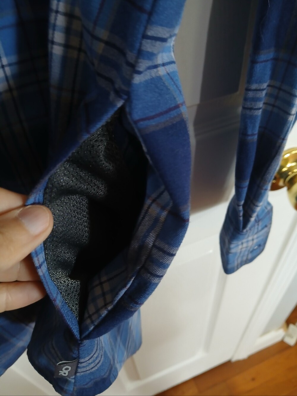 Outdoor Research Blue Plaid Button-Down Shirt - Men's Hiking Outdoor Casual - Picture 10 of 10